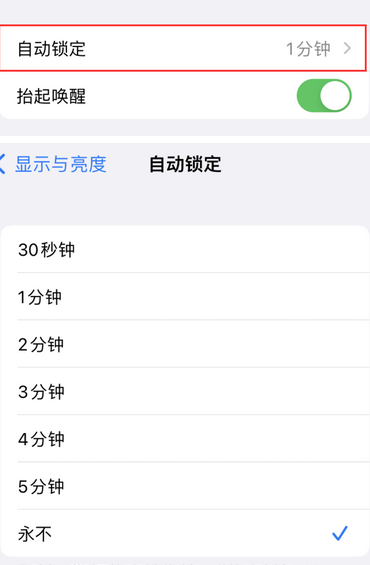 漳平苹果换屏维修分享无法调整iPhone自动锁屏的时间怎么办